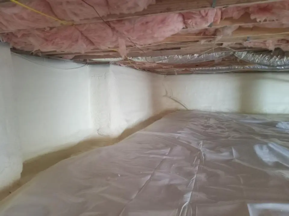 Crawl space encapsulation with closed-cell spray foam for Roof Maintenance in North Hills